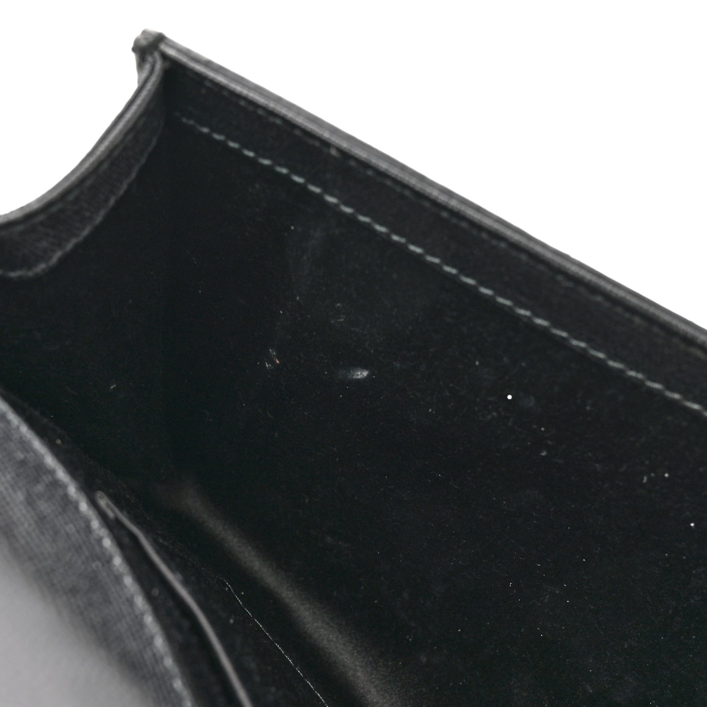 Textured Calfskin Classic Y Ligne Clutch Black