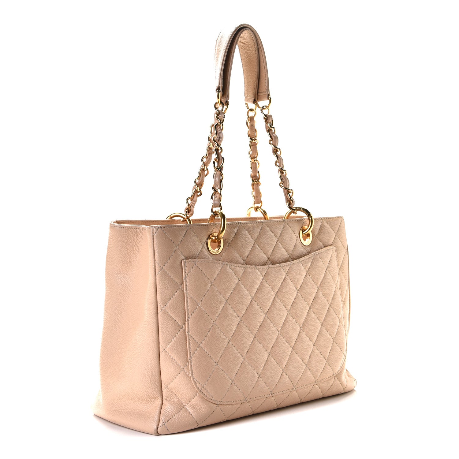 Chanel Caviar Quilted Grand Shopping Tote GST Beige 2 of 10