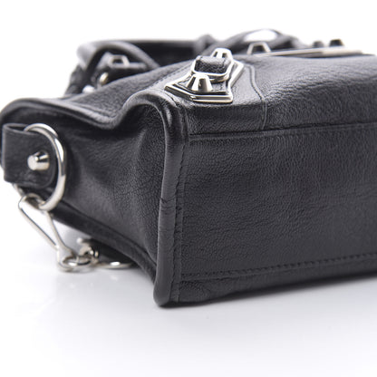 Balenciaga Chevre Silver Metallic Edge Hardware Mini City Black 9 of 10
