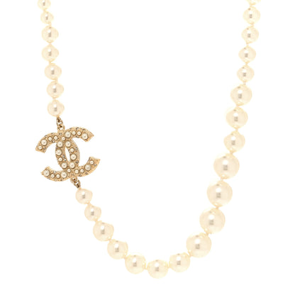Chanel Pearl CC 100th Anniversary Necklace Light Gold 2 of 5