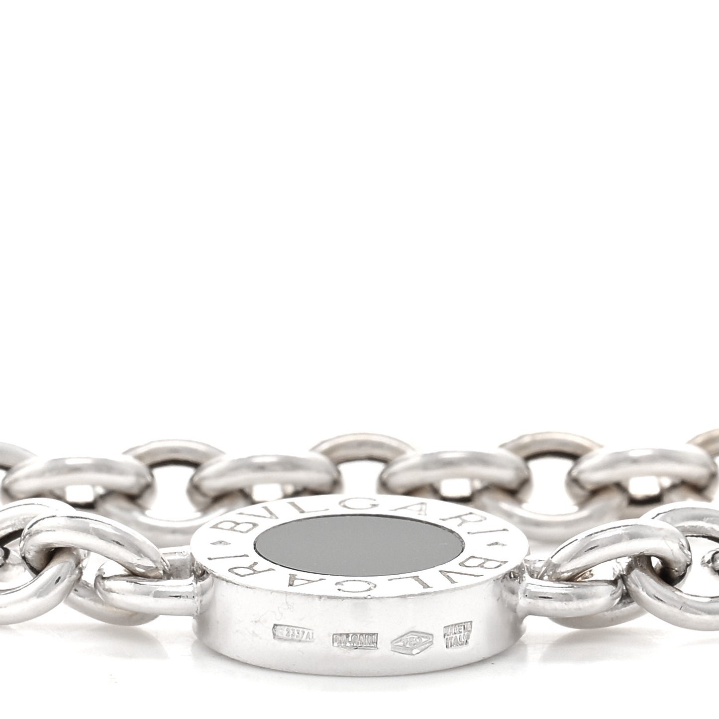 18K White Gold Black Onyx BVLGARI BVLGARI Station Necklace