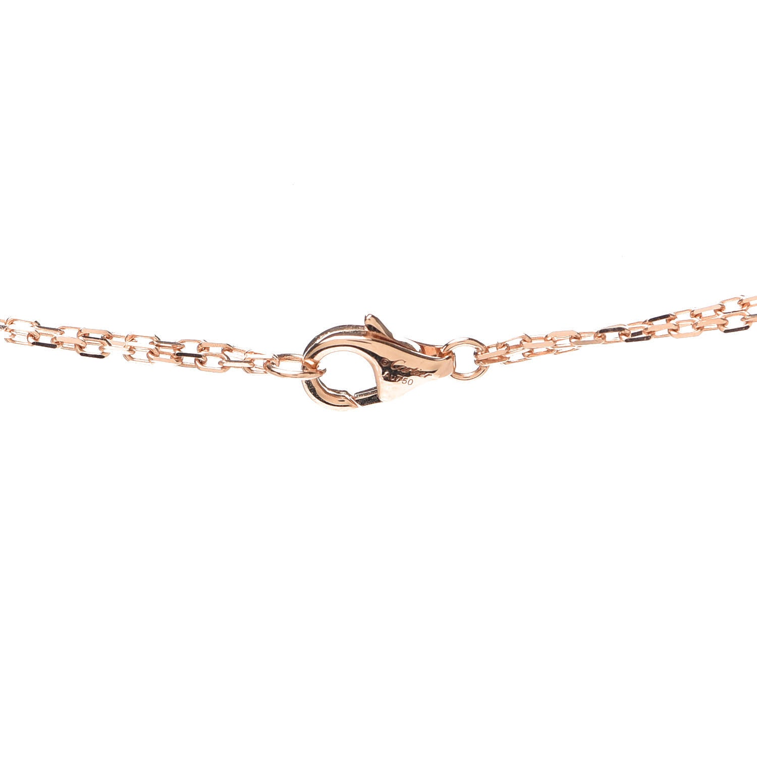 Cartier 18K Pink Gold 2 Diamond LOVE Necklace 4 of 6