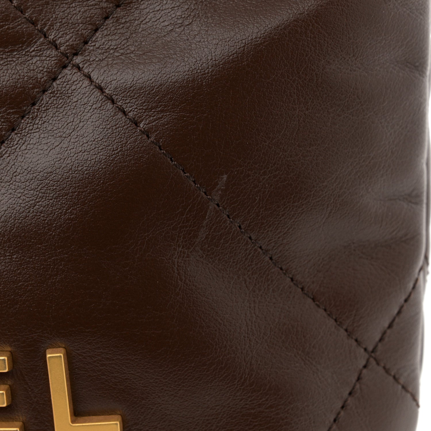 Chanel Shiny Calfskin Quilted Mini Chanel 22 Brown 1654246