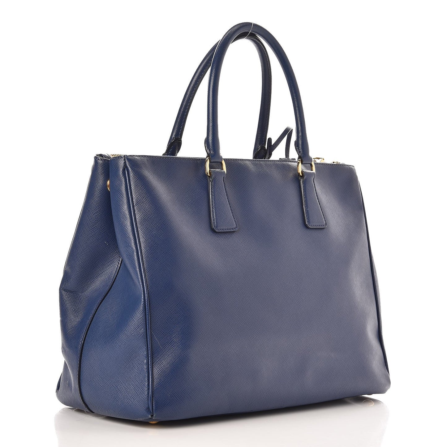 Saffiano Large Galleria Double Zip Tote Bluette