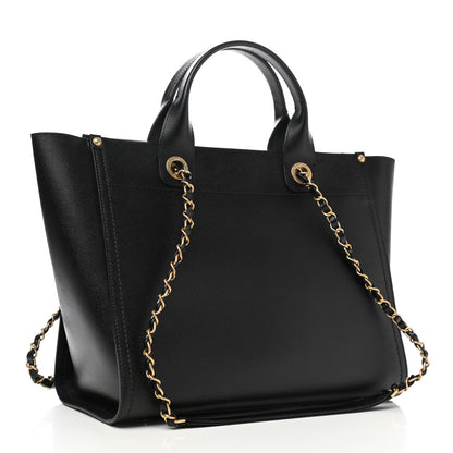 Chanel Caviar Small Studded Deauville Tote Black 3 of 10