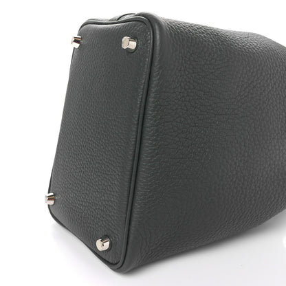 Hermes Taurillon Clemence Picotin Lock 18 PM Vert Fonce 9 of 10