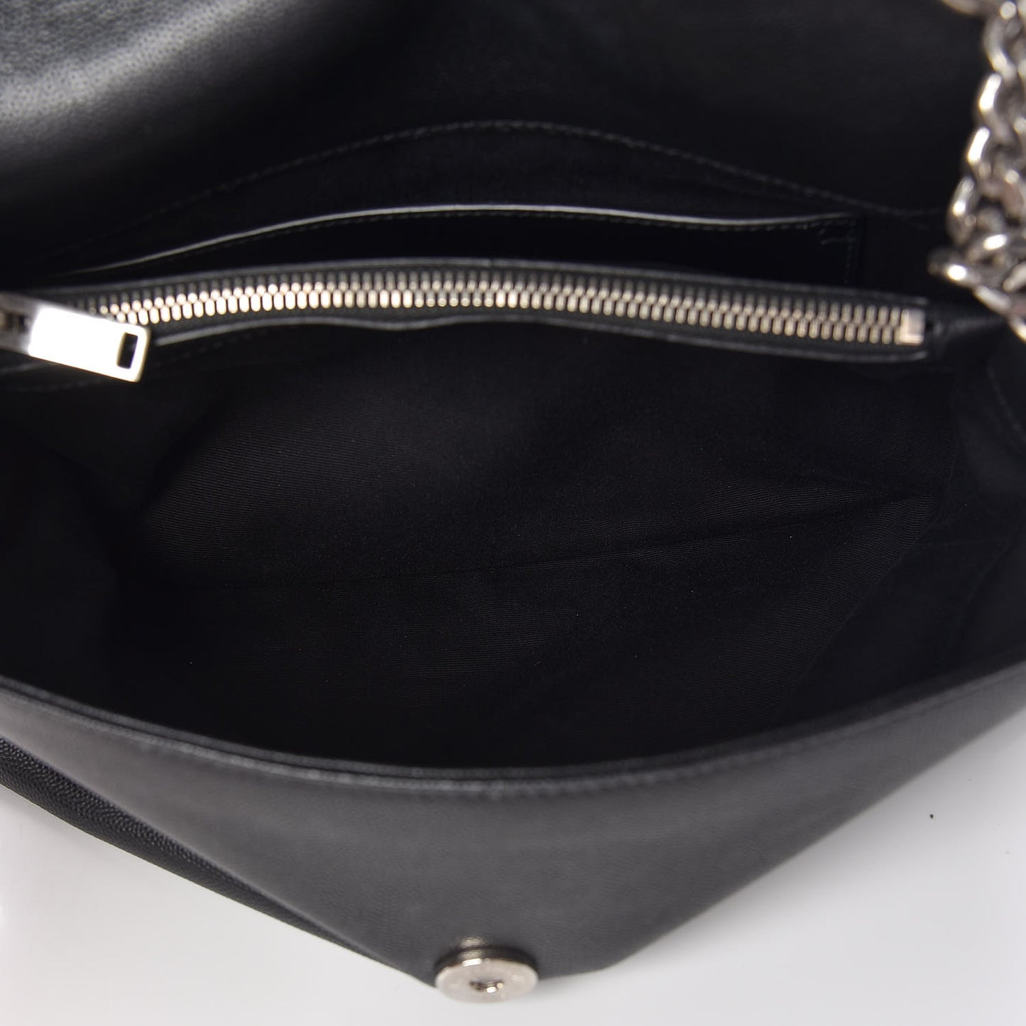 Grain De Poudre Medium West Hollywood Monogram Fold-Over Black
