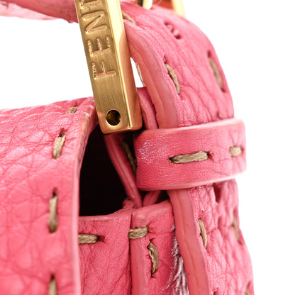Fendi Calfskin Romano Selleria Baguette Pink 11 of 14