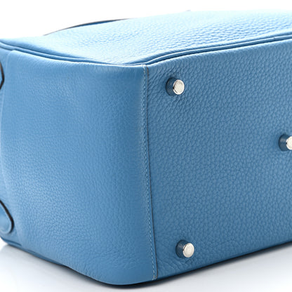 Hermes Taurillon Clemence Lindy 30 Bleu Paradis 8 of 9