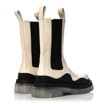 Bottega Veneta Calfskin The Tire Chelsea Boots 37 Wax Black Transparent 4 of 14