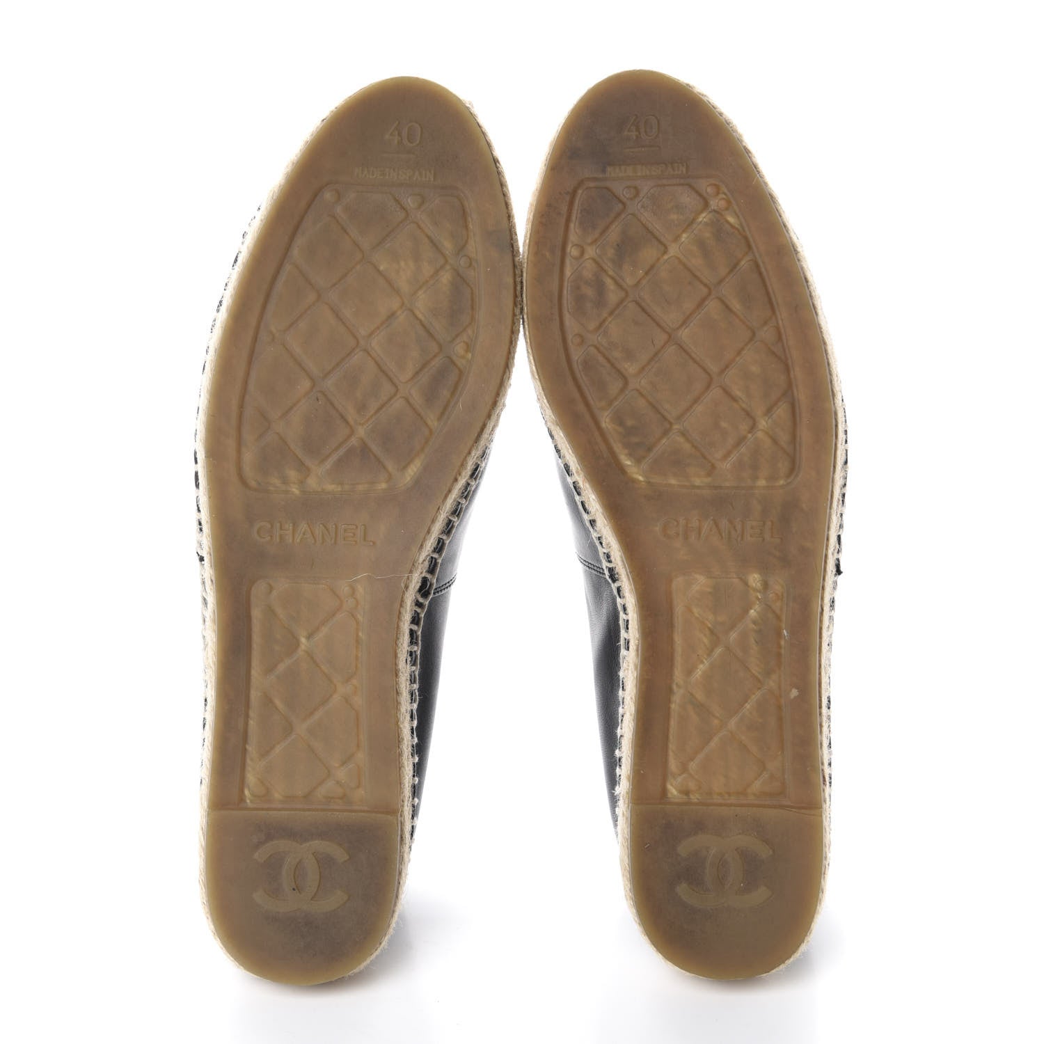Chanel Lambskin CC Espadrilles 40 Black 6 of 13