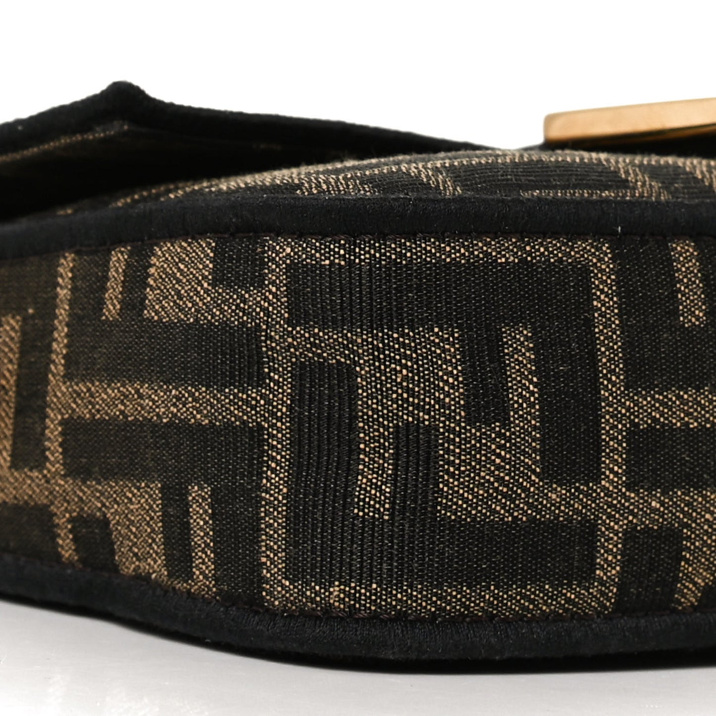 Fabric Jacquard FF 1974 Mini Baguette Tobacco Moro Black