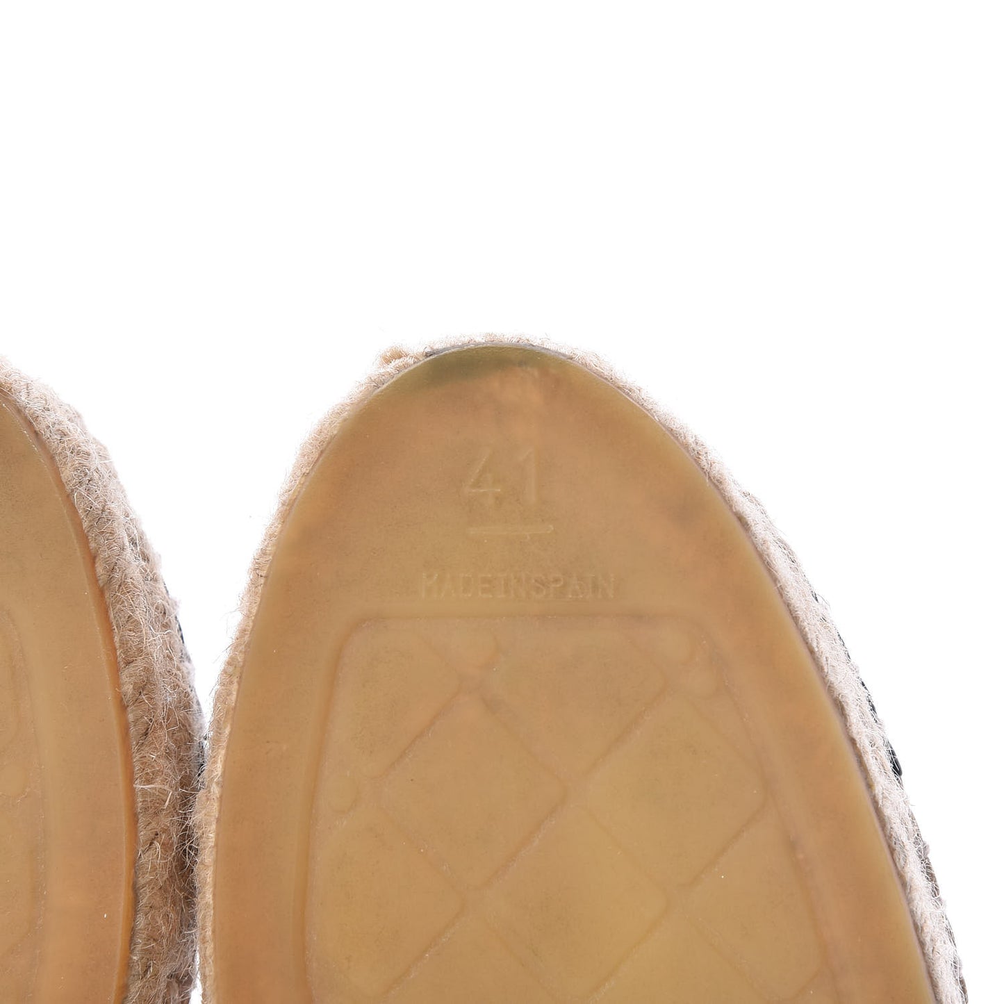 Lambskin CC Espadrilles 41 Beige Black