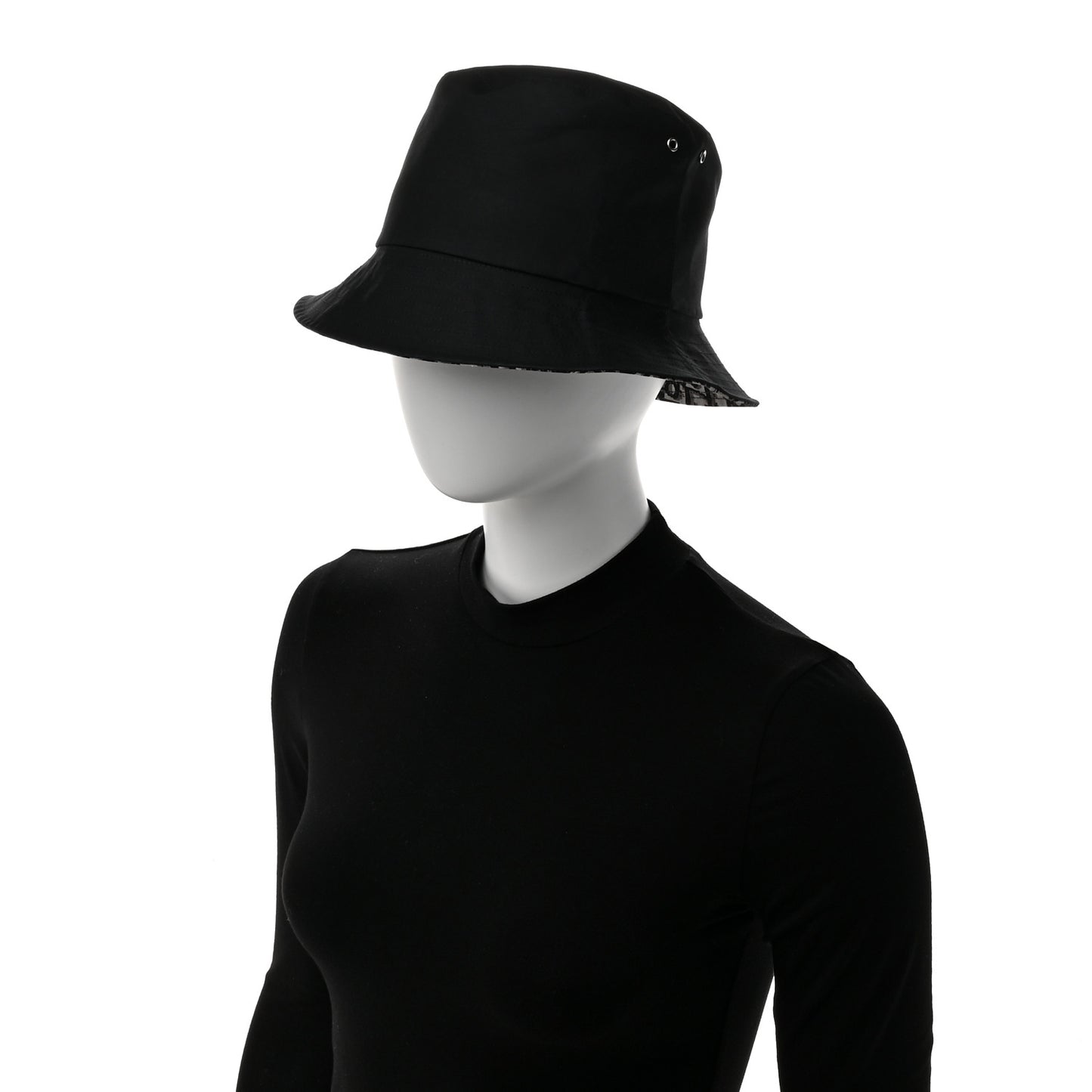 Oblique Reversible Teddy-D Brim Bucket Hat 58 Black