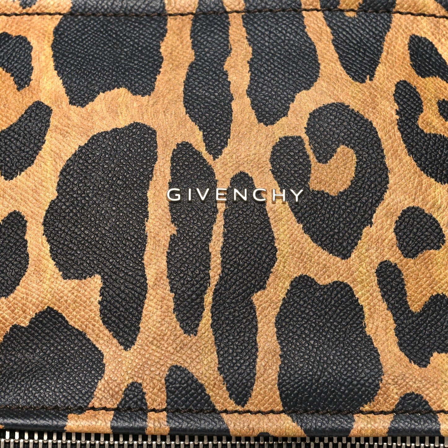 Calfskin Leopard Print Small Pandora Multicolor