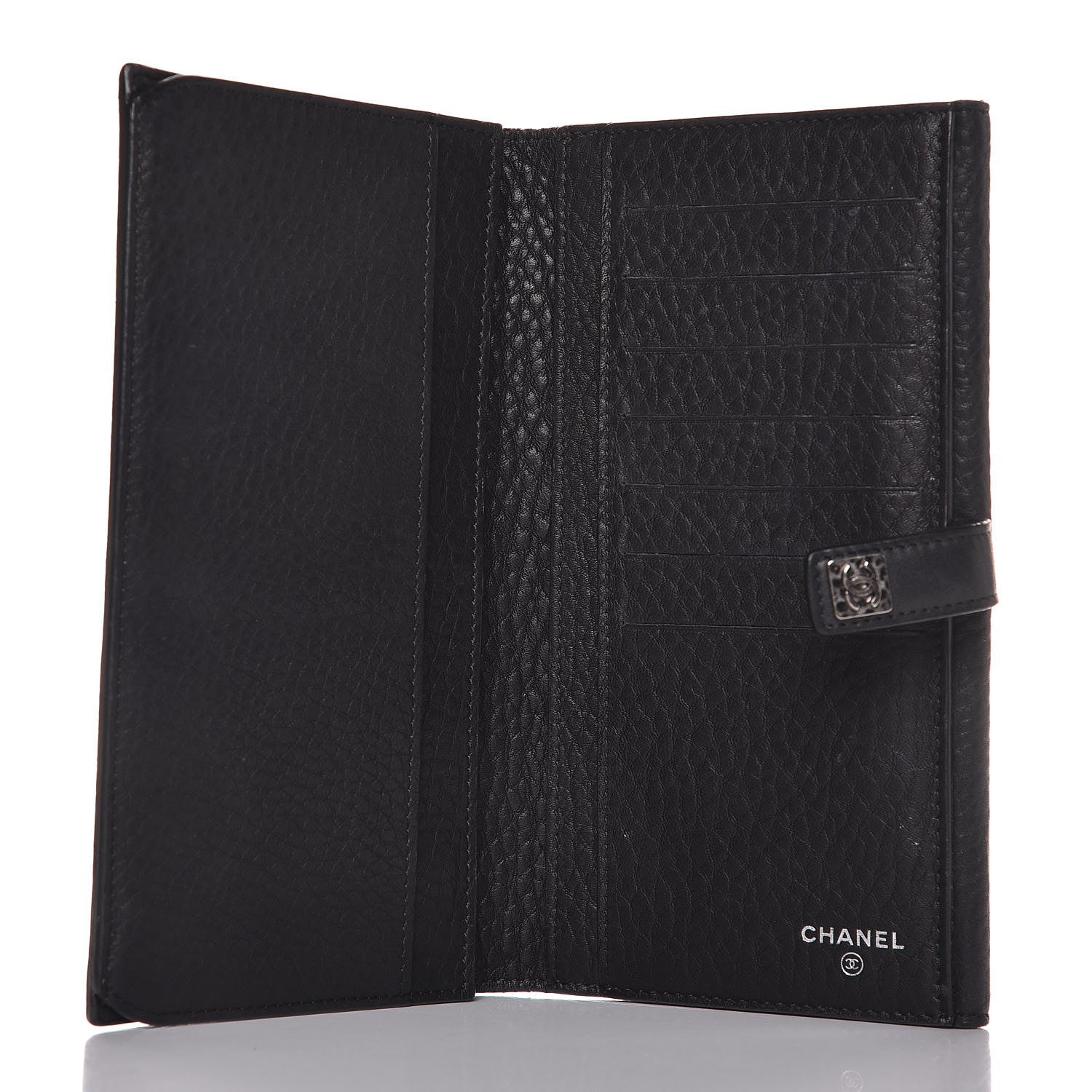 Chanel Calfskin CC Long Wallet Black 5 of 9