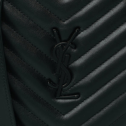 Saint Laurent Calfskin Matelasse Chevron Round Vinyle Camera Bag Black 8 of 10