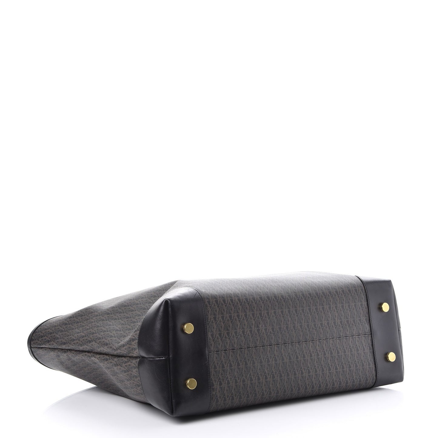 Coated Canvas Large Shopping Tote Lino Nero Black