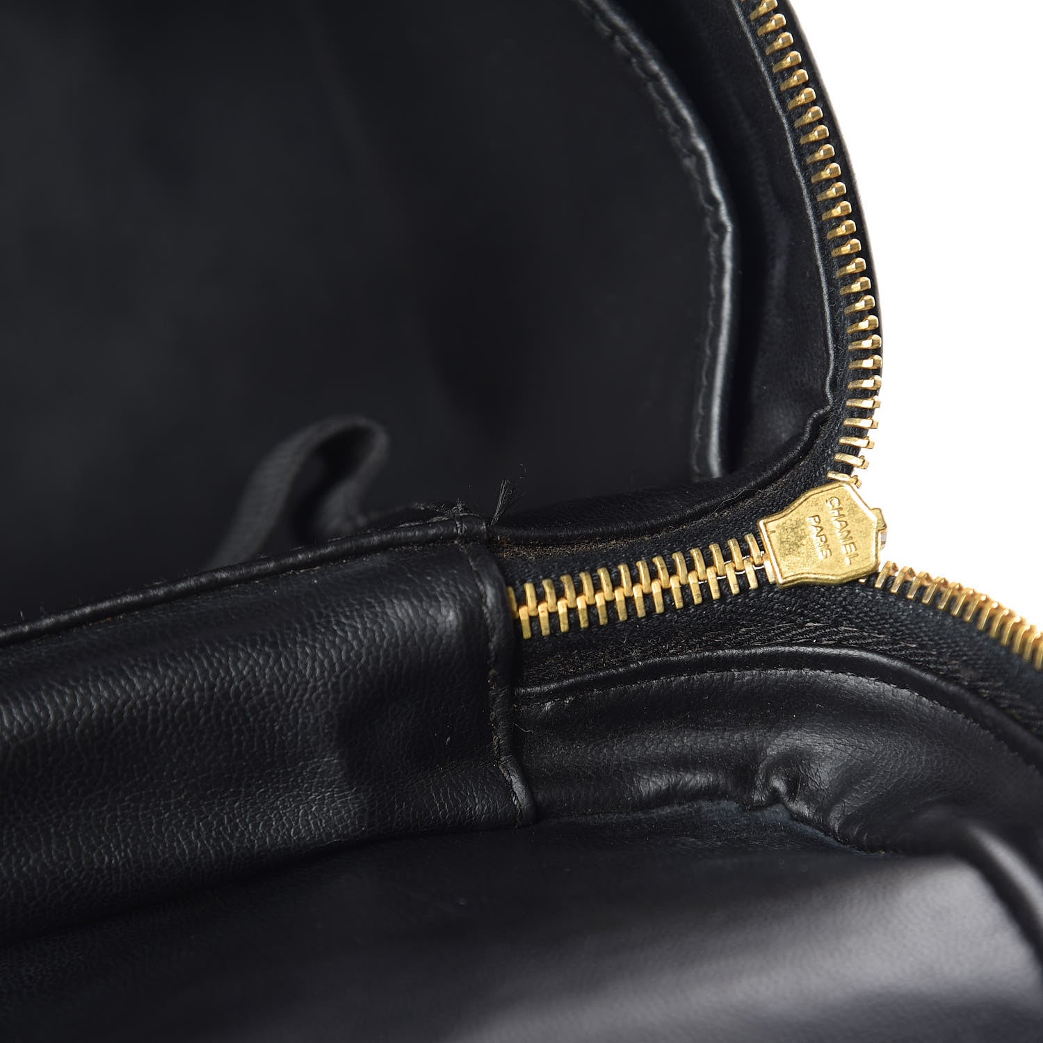 Chanel Lambskin Quilted Vanity Cosmetic Case Black 9 of 13