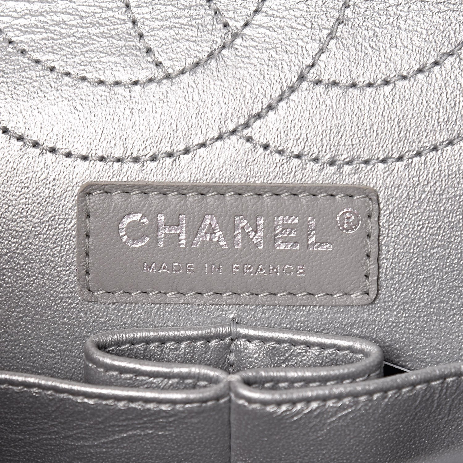 Chanel Metallic Caviar Quilted 2.55 Reissue 226 Flap Silver Black 7 of 11