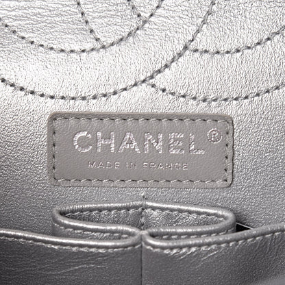 Chanel Metallic Caviar Quilted 2.55 Reissue 226 Flap Silver Black 7 of 11