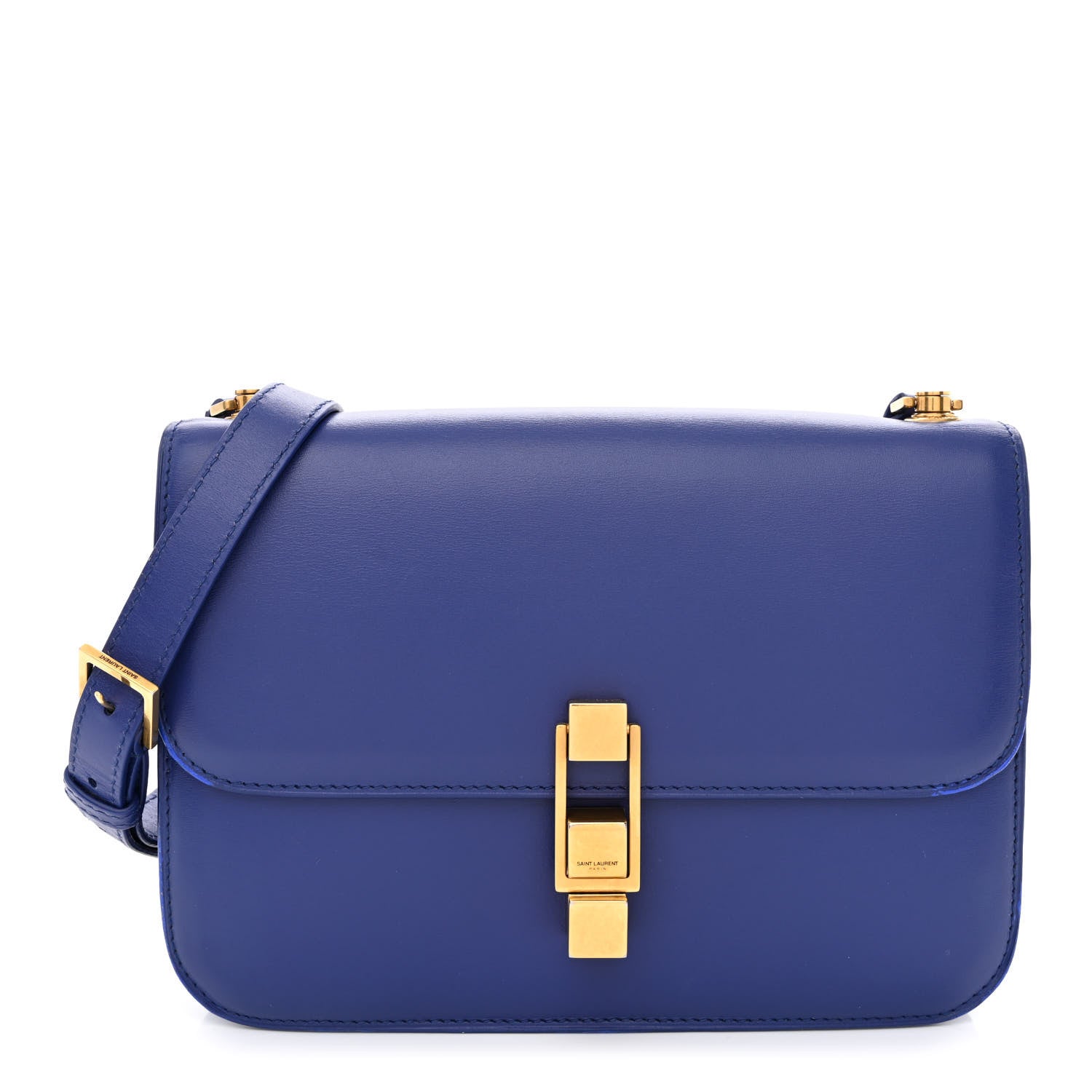 Saint Laurent Smooth Calfskin Carre Satchel Royal Blue 1 of 10