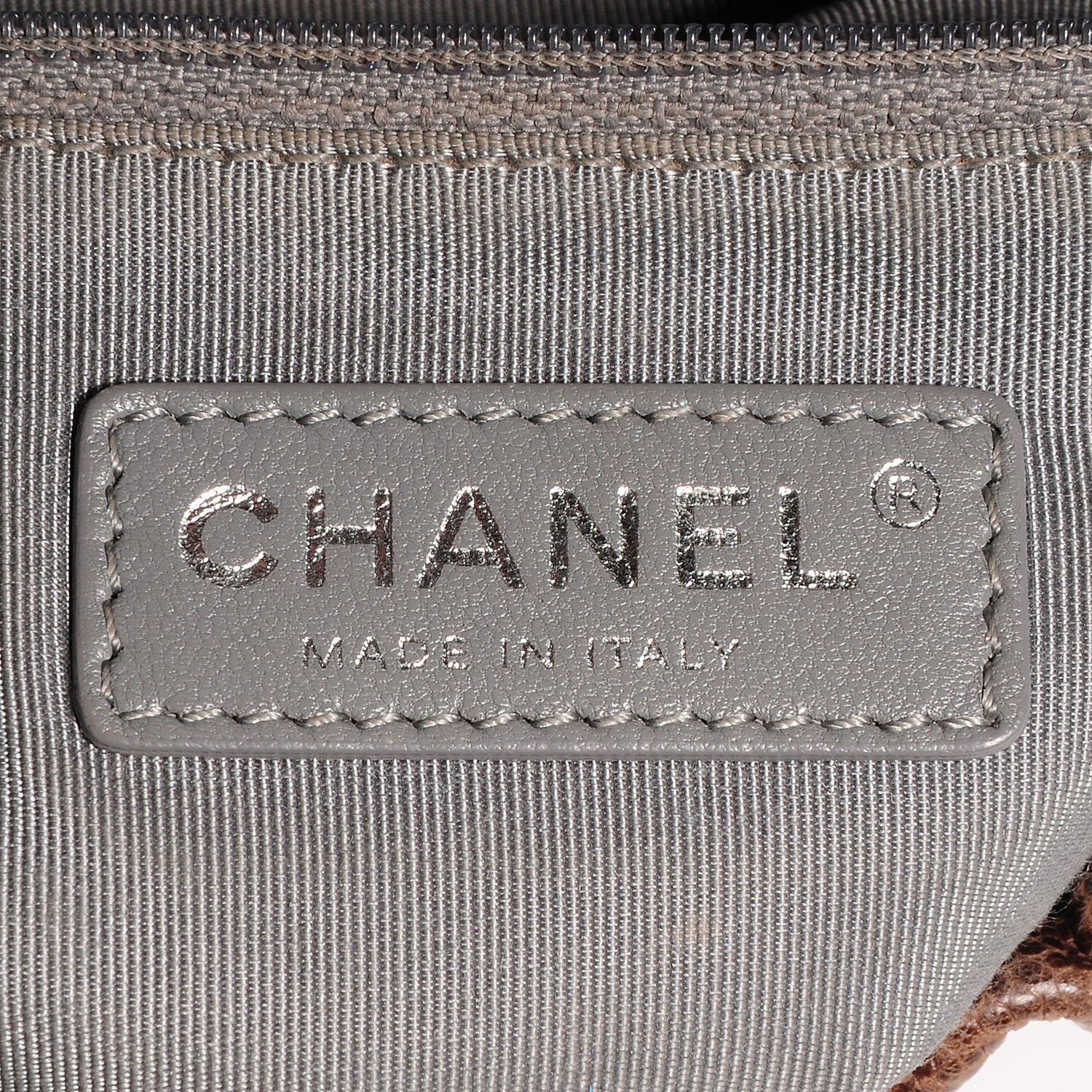 Chanel Grained Calfskin Quilted Maxi Elastic Flap Brown 7 of 8
