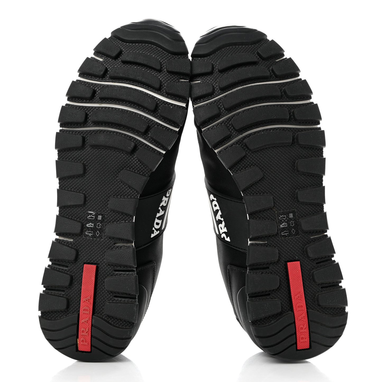 Nylon Tech Logo Mens Sneakers 8 Black