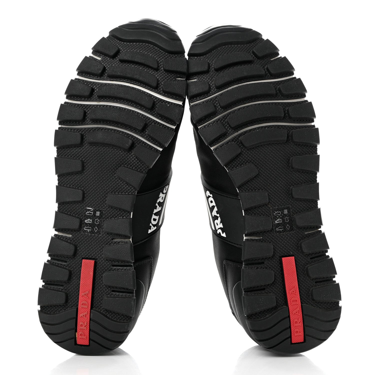 Prada Nylon Tech Logo Mens Sneakers 8 Black 5 of 9