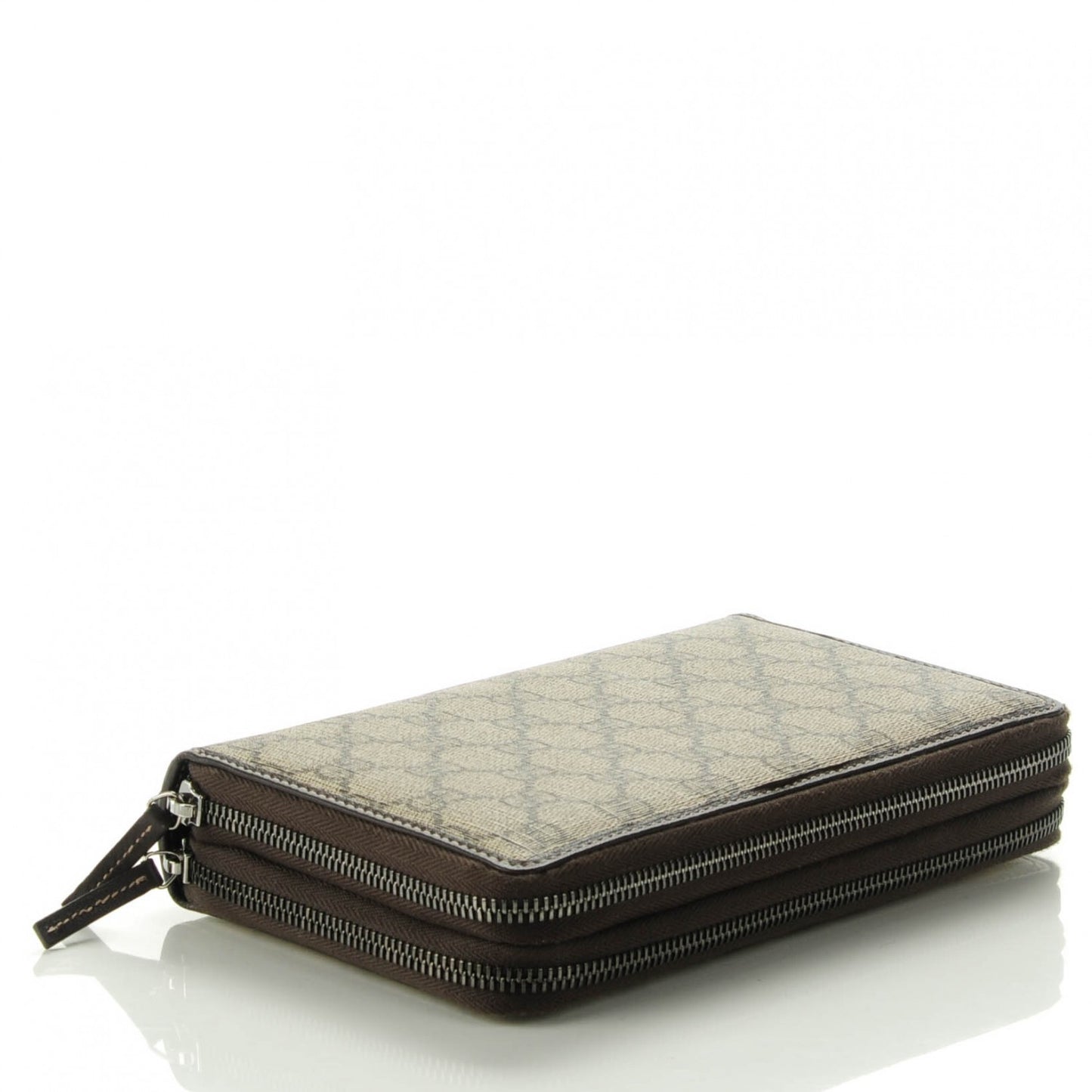 GG Supreme Monogram Travel Document Case Dark Brown