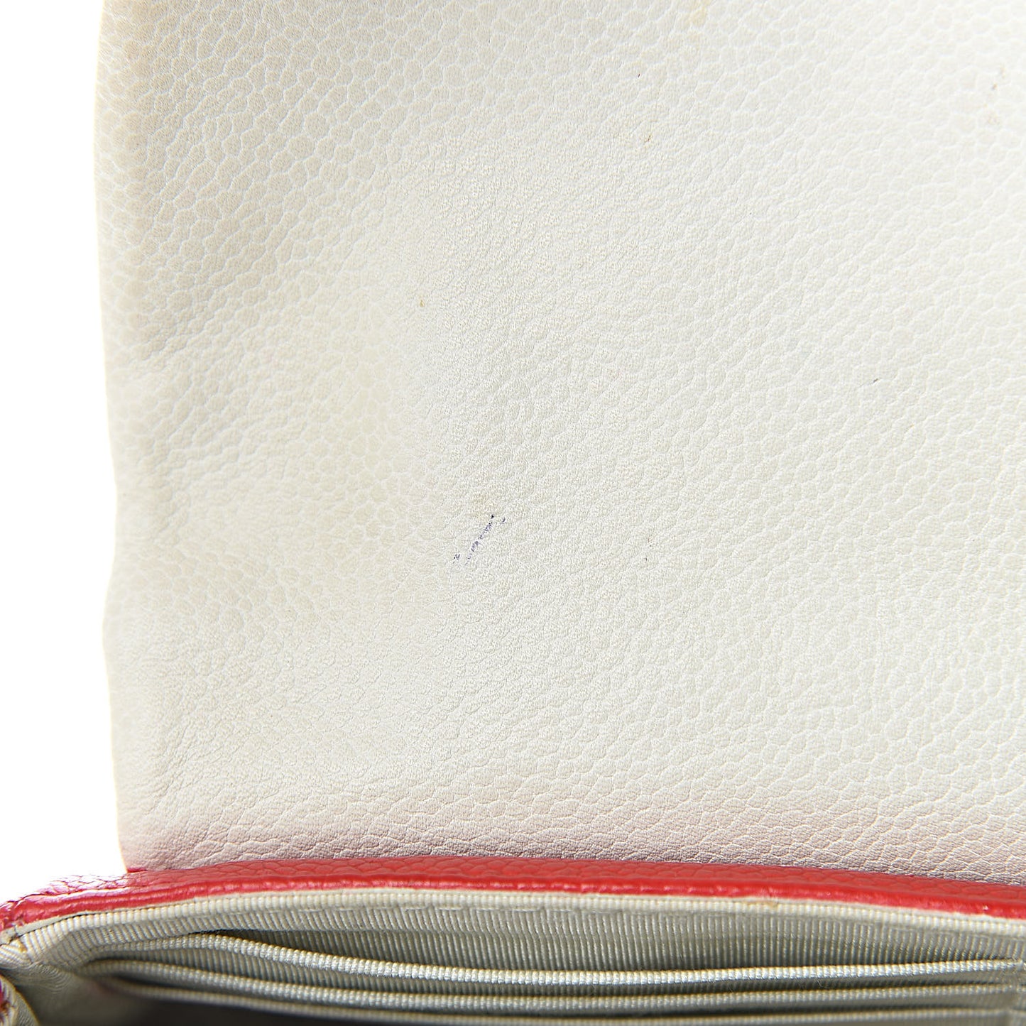 Lambskin Half Moon Wallet On Chain WOC Red