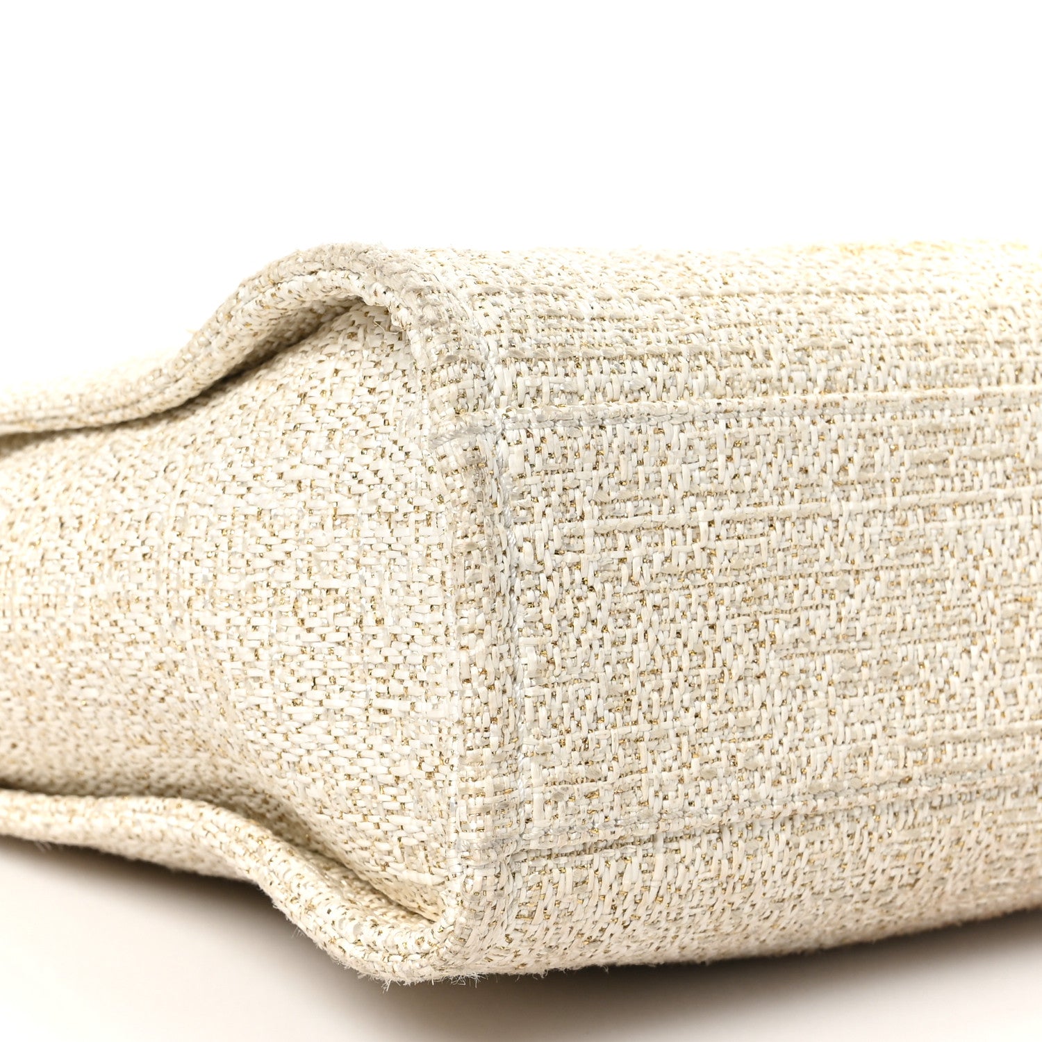 Chanel Lurex Boucle Mini Deauville Tote White 9 of 10