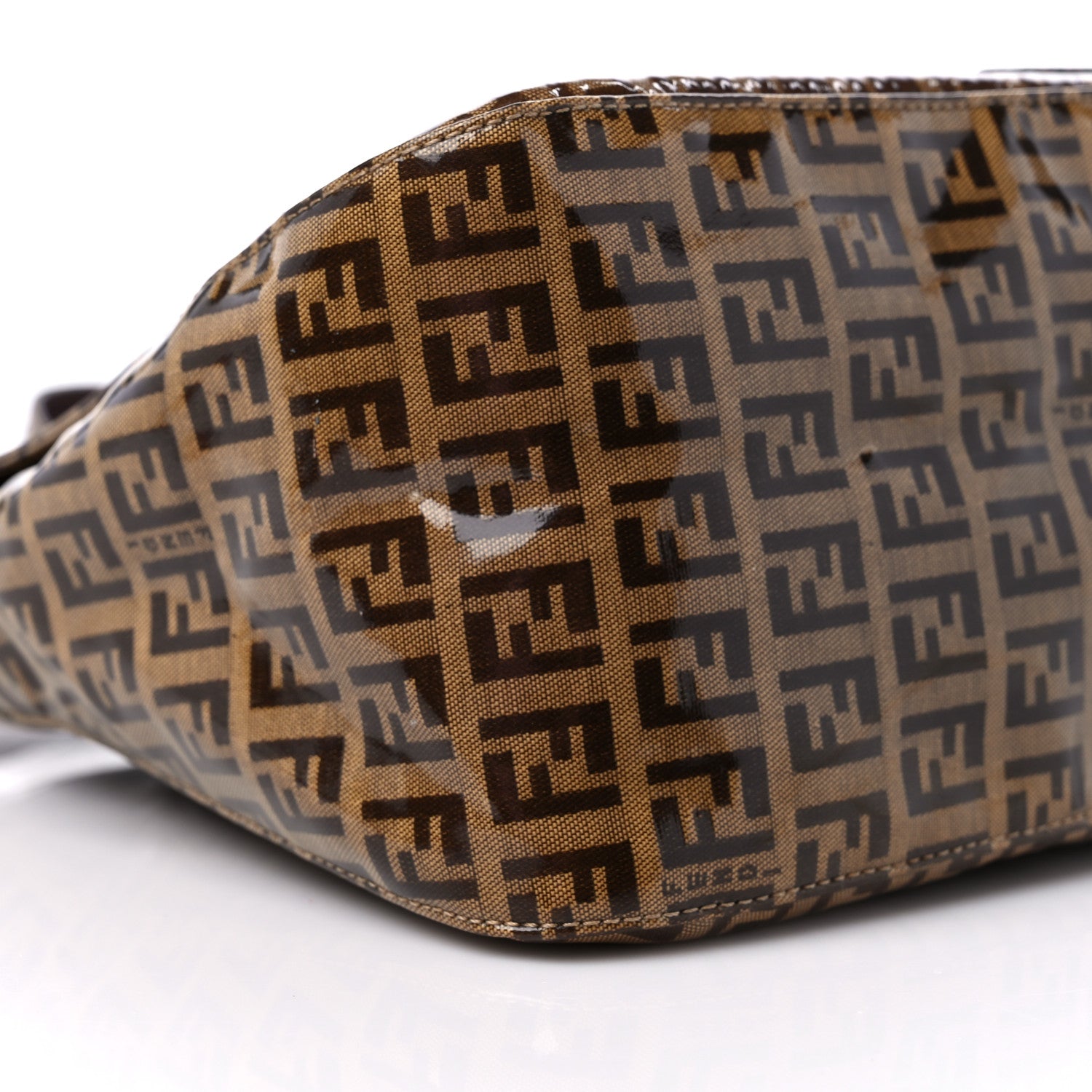 Fendi Vinyl Zucchino Mama Baguette Tobacco 7 of 8