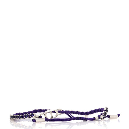 Christian Dior Technical Fabric Crystal Rope Bracelet Purple 3 of 4