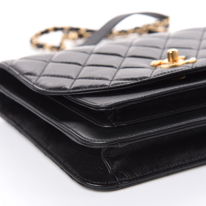 Chanel Calfskin Caviar Quilted Chain Handle Flap Black 7 of 12