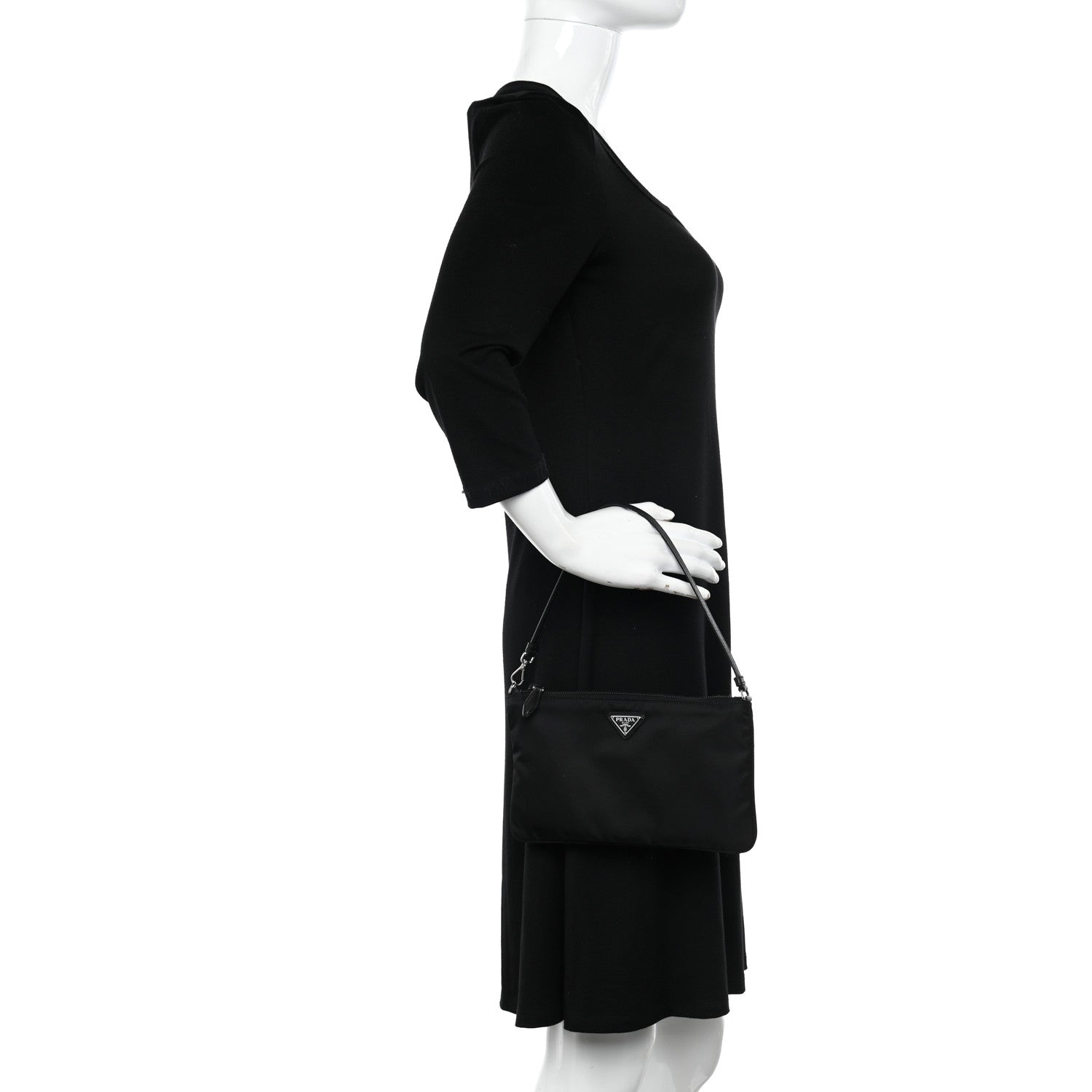 Prada Re-Nylon Vela Pouch Black 2 of 12