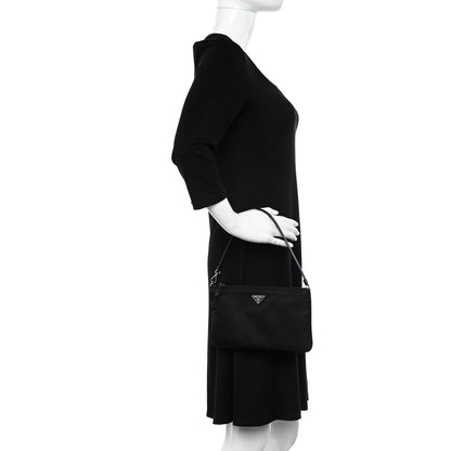 Prada Re-Nylon Vela Pouch Black 2 of 12