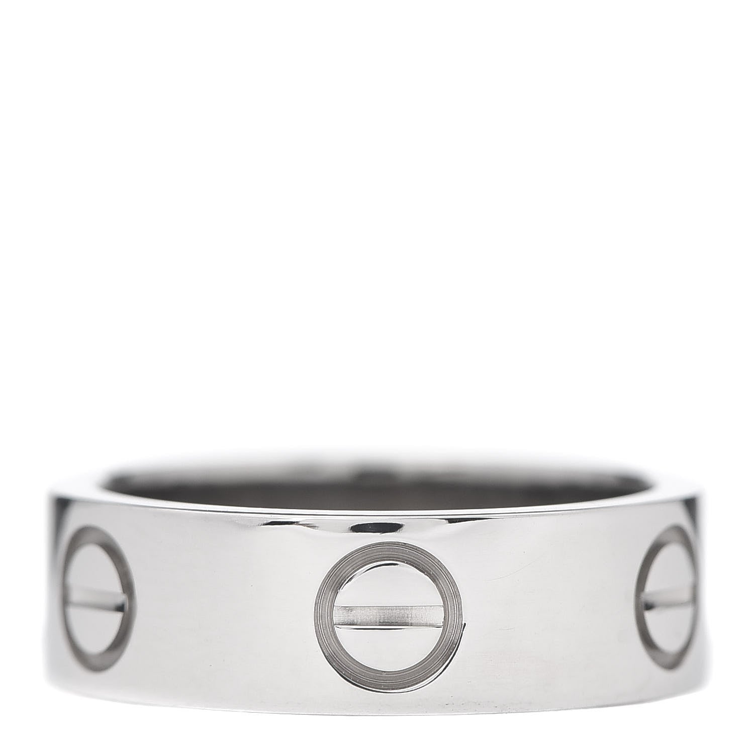 Cartier 18K White Gold 5.5mm LOVE Ring 48 4.5 1 of 4
