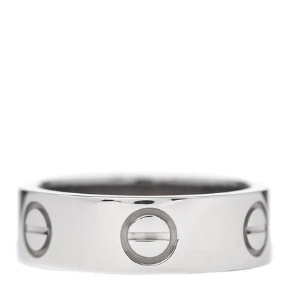 Cartier 18K White Gold 5.5mm LOVE Ring 48 4.5 1 of 4