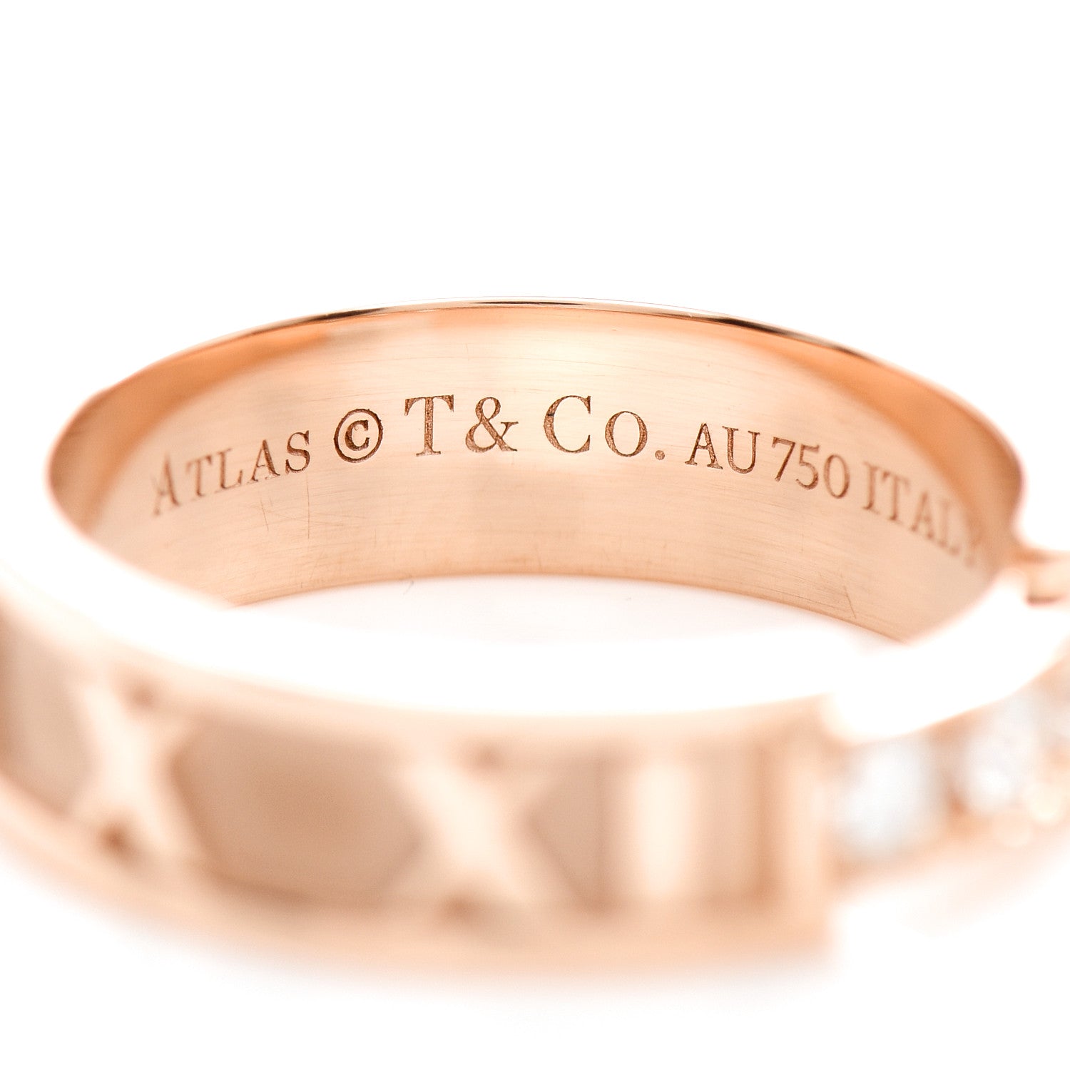 Tiffany 18K Rose Gold Diamond Atlas Ring 52 6 4 of 4