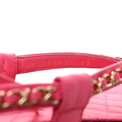 Chanel Lambskin Chain CC Thong Espadrille Sandals 37 Pink 8 of 8