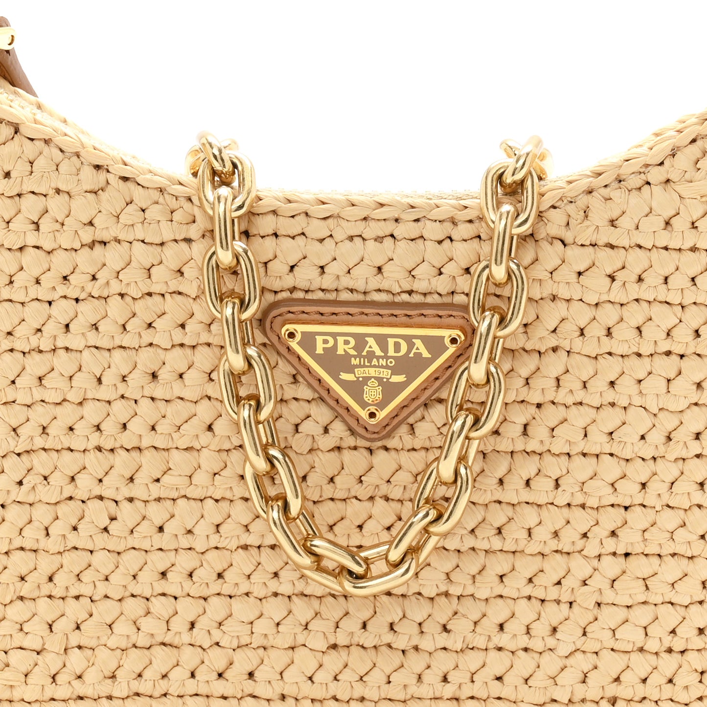 Yarn Raffia Effect Crochet Re-Edition 2005 Shoulder Bag Naturale