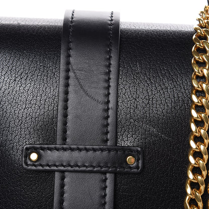 Chloe Shiny Goatskin Calfskin Aby Chain Shoulder Bag Black 10 of 11