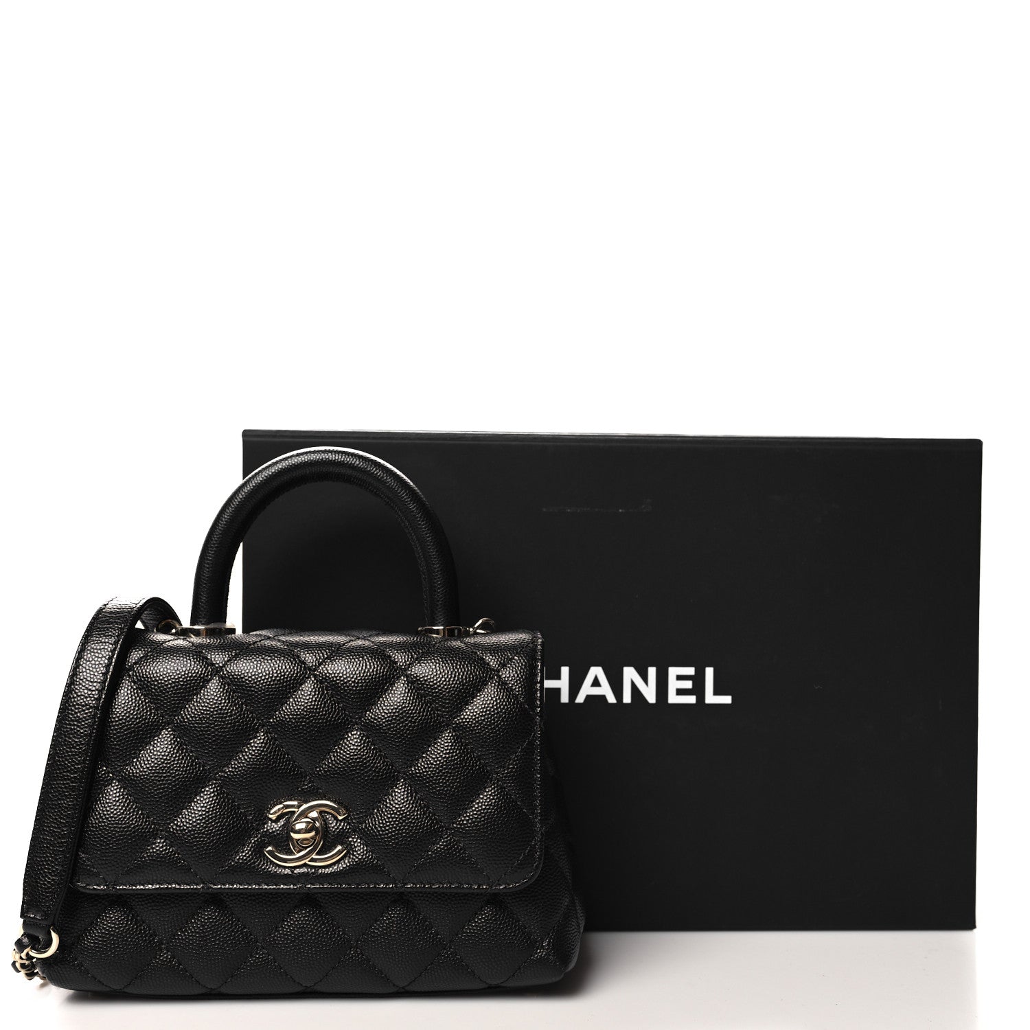 Chanel Caviar Quilted Extra Mini Coco Handle Flap Black 11 of 11