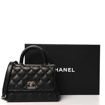 Chanel Caviar Quilted Extra Mini Coco Handle Flap Black 11 of 11