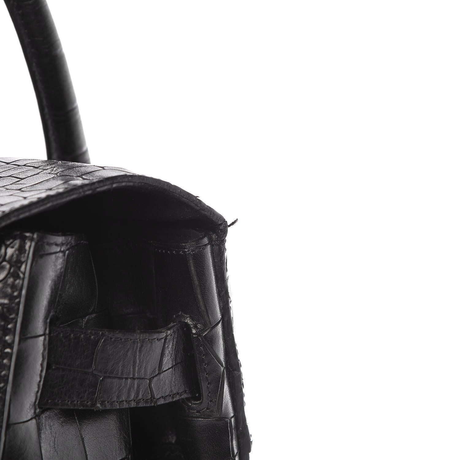 Mulberry Calfskin Crocodile Embossed Bayswater Black 9 of 11
