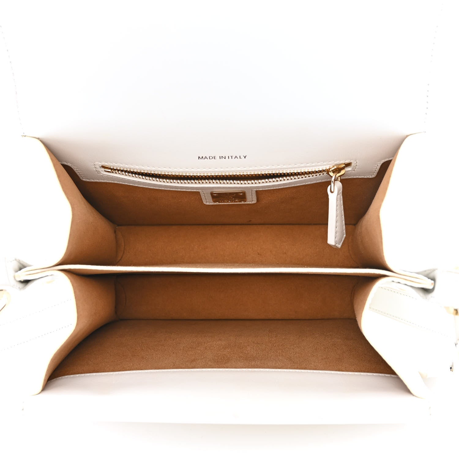 MCM Visetos Calfskin Small Patricia Crossbody Bag Cognac White Black 4 of 15