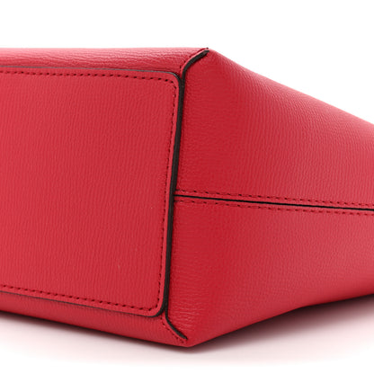Burberry Grainy Calfskin Haymarket Check Medium Reversible Tote Red 11 of 20