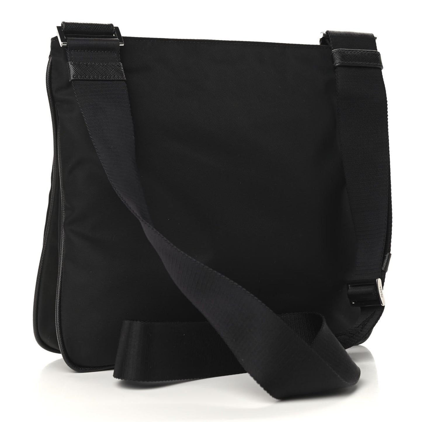 Nylon Vela Flat Messenger Bag Black