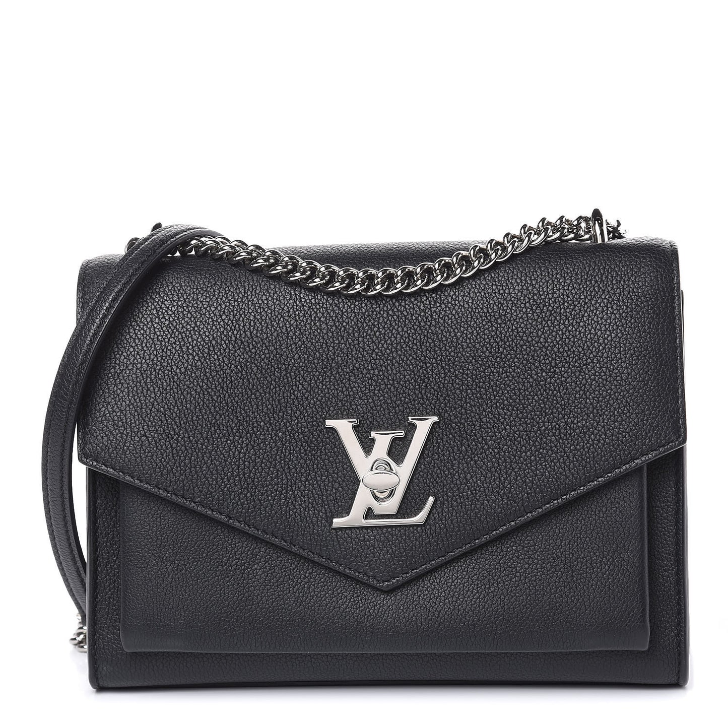 Soft Calfskin My Lockme Chain Bag BB Black